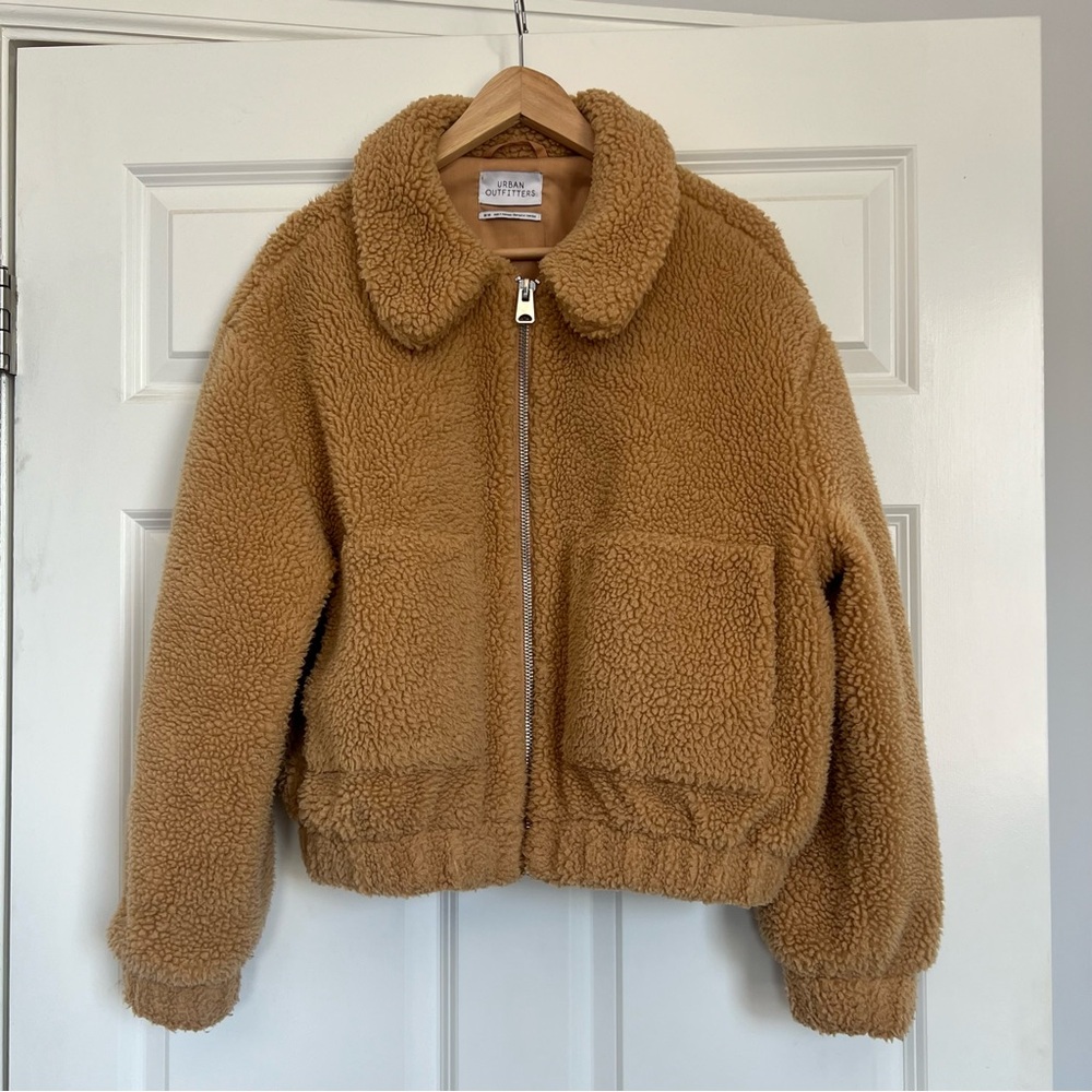 Urban outfitters teddy bomber jacket